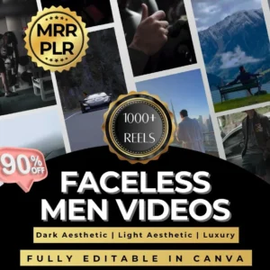 1000+ Premium Faceless Men Video Reels Bundle Pack | For Instagram, Facebook, Youtube & Digital Marketing Videos | PLR/MRR Master Resell Rights